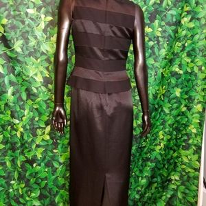 VTG black beaded evening dress size 6